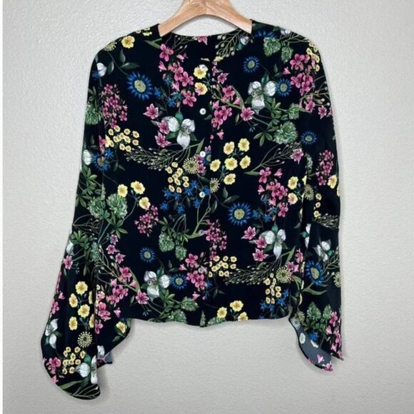 Catherine Malandrino Black Floral Blouse - Picture 1 of 14